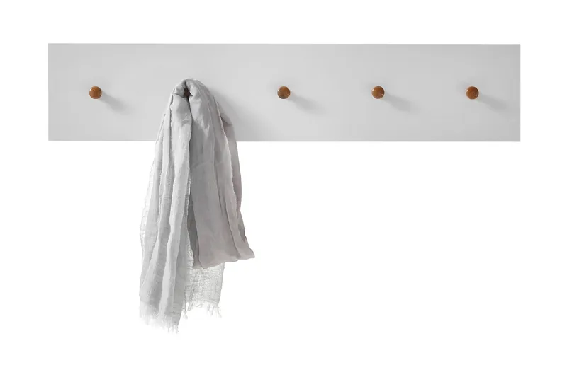 Siraaj Foajé Knaggrekke 97 cm - Hvit / Eik - Oppbevaring - Kles oppbevaring - Kleshengere & knaggrekker - Knagger