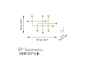 Metall Vegghook Australia Gull - Gull - Oppbevaring - Kles oppbevaring - Kleshengere & knaggrekker - Knagger