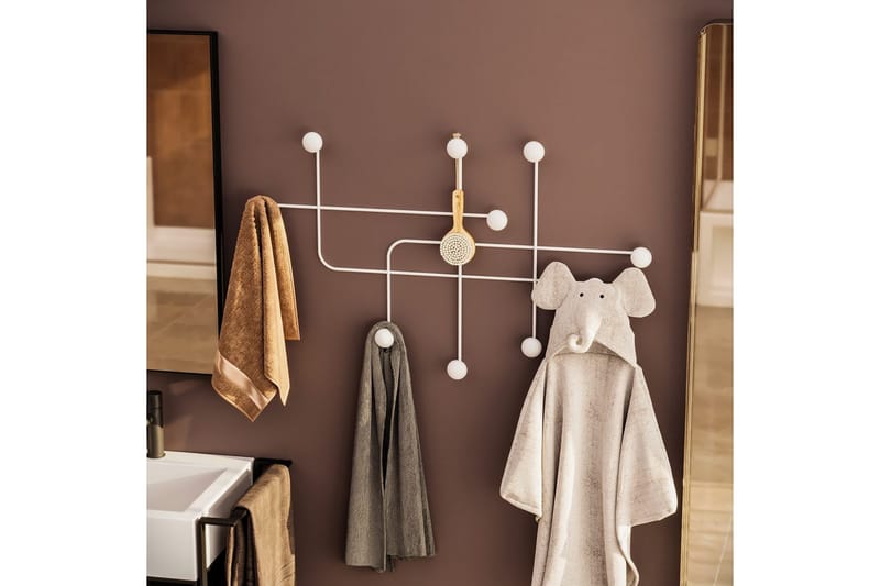 Metall Vegghook Australia Hvit - Hvit - Oppbevaring - Kles oppbevaring - Kleshengere & knaggrekker - Knagger