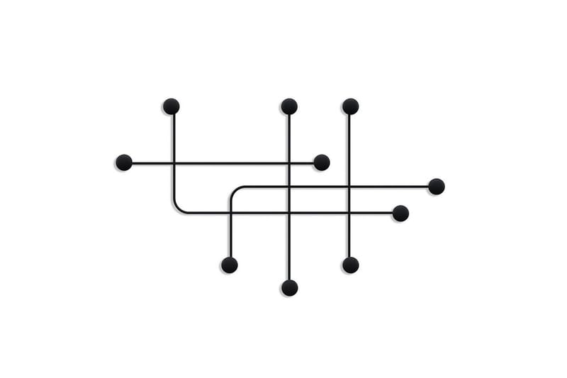 Metall Vegghook Australia Svart, Svart