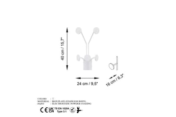 Metall Vegghook Clarra Hvit - Hvit - Oppbevaring - Kles oppbevaring - Kleshengere & knaggrekker - Knagger