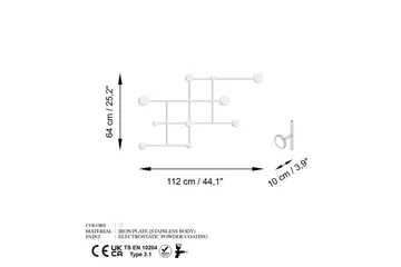 Metall Vegghook Colna Hvit - Hvit - Oppbevaring - Kles oppbevaring - Kleshengere & knaggrekker - Knagger