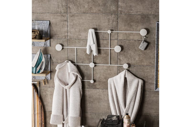 Metall Vegghook Colna Hvit - Hvit - Oppbevaring - Kles oppbevaring - Kleshengere & knaggrekker - Knagger