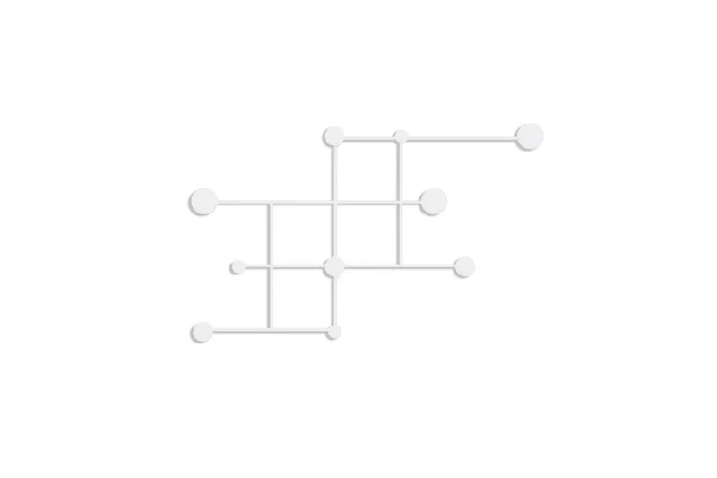 Metall Vegghook Colna Hvit, Hvit