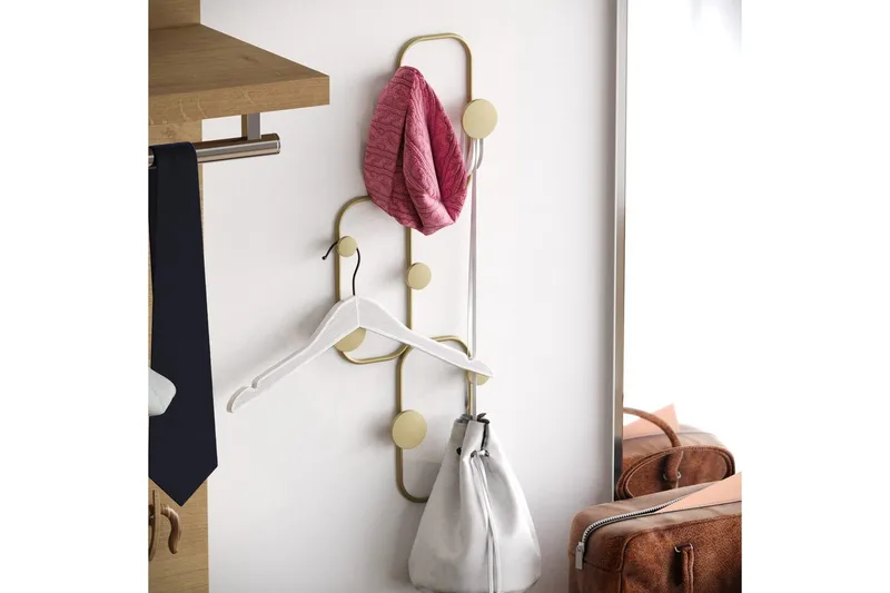 Metall Vegghook Dravos Gull - Gull - Oppbevaring - Kles oppbevaring - Kleshengere & knaggrekker - Knagger
