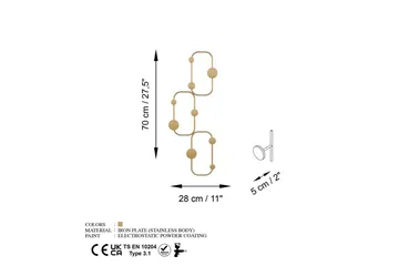 Metall Vegghook Dravos Gull - Gull - Oppbevaring - Kles oppbevaring - Kleshengere & knaggrekker - Knagger