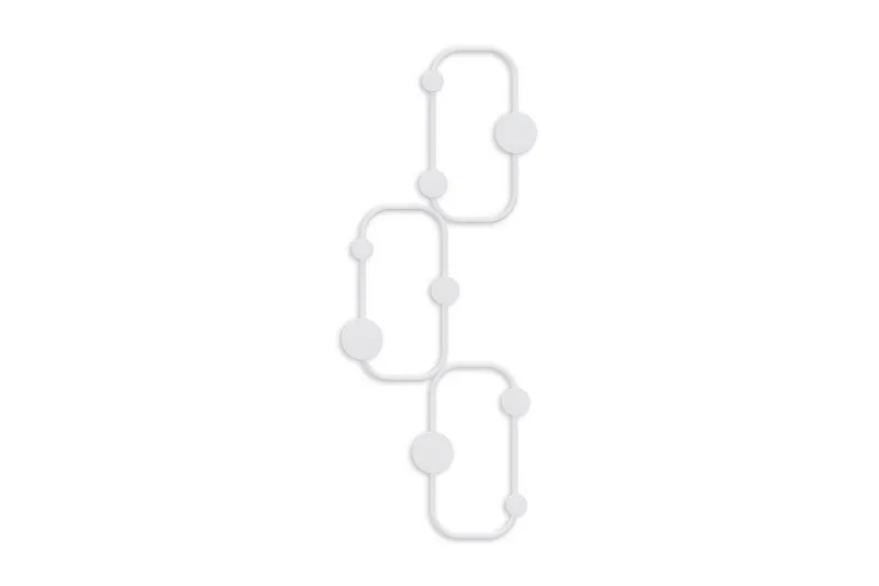 Metall Vegghook Dravos Hvit, Hvit