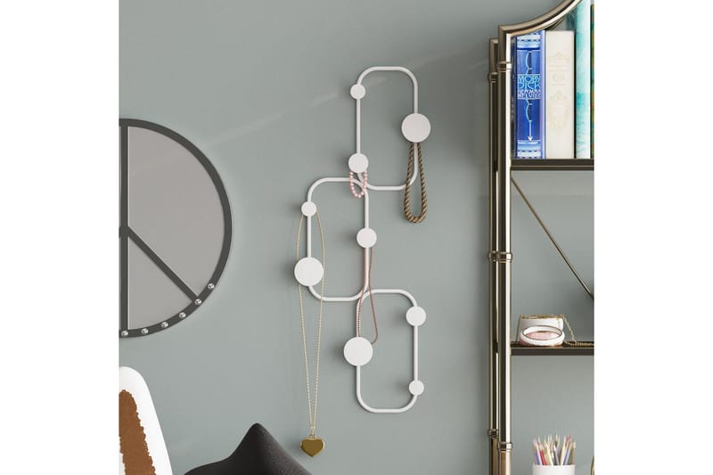 Metall Vegghook Dravos Hvit - Hvit - Oppbevaring - Kles oppbevaring - Kleshengere & knaggrekker - Knagger