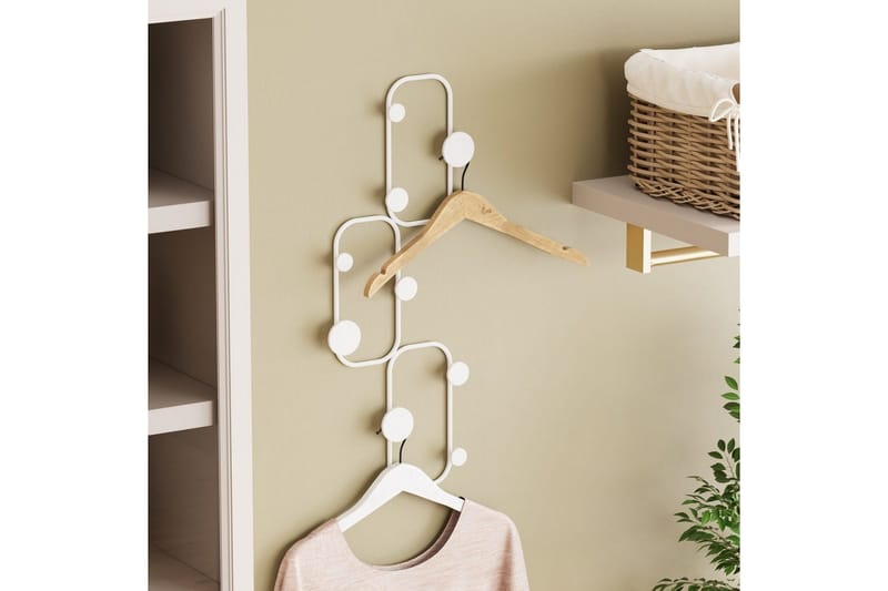 Metall Vegghook Dravos Hvit - Hvit - Oppbevaring - Kles oppbevaring - Kleshengere & knaggrekker - Knagger