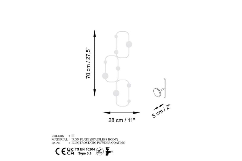 Metall Vegghook Dravos Hvit - Hvit - Oppbevaring - Kles oppbevaring - Kleshengere & knaggrekker - Knagger