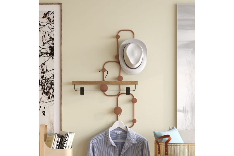 Metall Vegghook Dravos Kobber - Kobber - Oppbevaring - Kles oppbevaring - Kleshengere & knaggrekker - Knagger