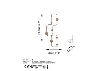 Metall Vegghook Dravos Kobber - Kobber - Oppbevaring - Kles oppbevaring - Kleshengere & knaggrekker - Knagger
