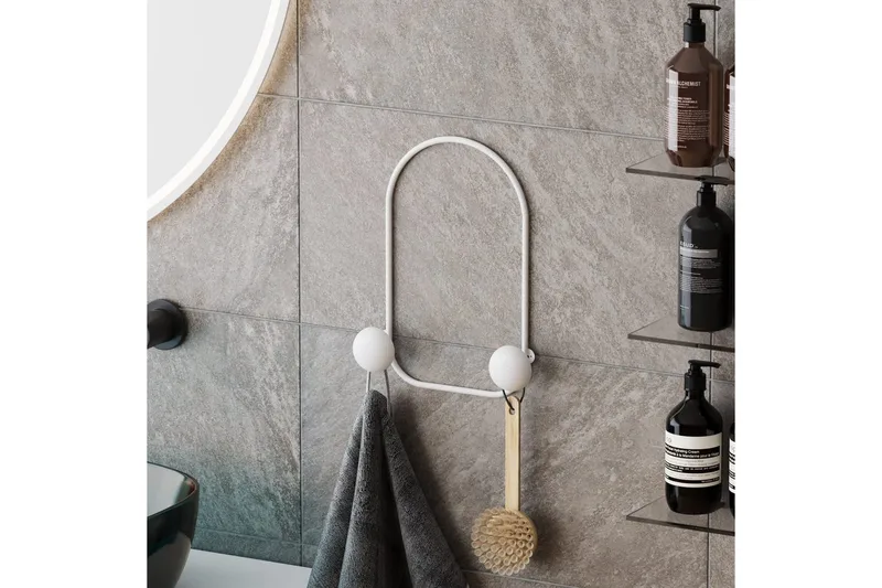 Metall Vegghook Frosk Hvit - Hvit - Oppbevaring - Kles oppbevaring - Kleshengere & knaggrekker - Knagger