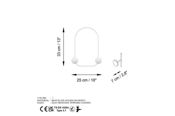 Metall Vegghook Frosk Hvit - Hvit - Oppbevaring - Kles oppbevaring - Kleshengere & knaggrekker - Knagger