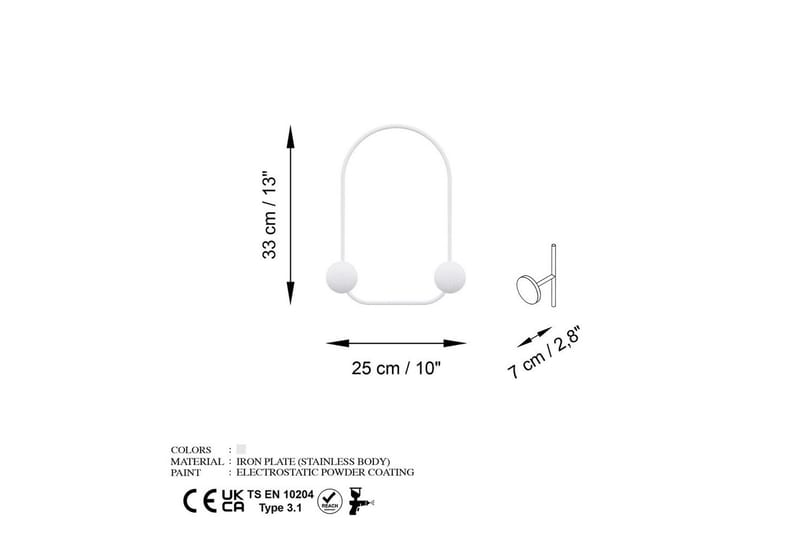 Metall Vegghook Frosk Hvit - Hvit - Oppbevaring - Kles oppbevaring - Kleshengere & knaggrekker - Knagger