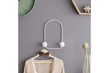 Metall Vegghook Frosk Hvit - Hvit - Oppbevaring - Kles oppbevaring - Kleshengere & knaggrekker - Knagger