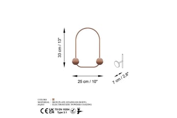 Metall Vegghook Frosk Kobber - Kobber - Oppbevaring - Kles oppbevaring - Kleshengere & knaggrekker - Knagger