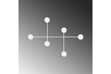 Metall Vegghook Inermis Hvit - Hvit - Oppbevaring - Kles oppbevaring - Kleshengere & knaggrekker - Knagger