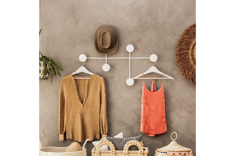 Metall Vegghook Inermis Hvit - Hvit - Oppbevaring - Kles oppbevaring - Kleshengere & knaggrekker - Knagger