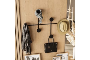 Metall Vegghook Inermis Svart - Svart - Oppbevaring - Kles oppbevaring - Kleshengere & knaggrekker - Knagger