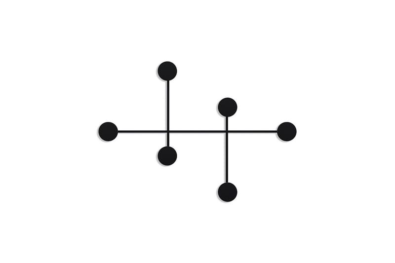 Metall Vegghook Inermis Svart, Svart