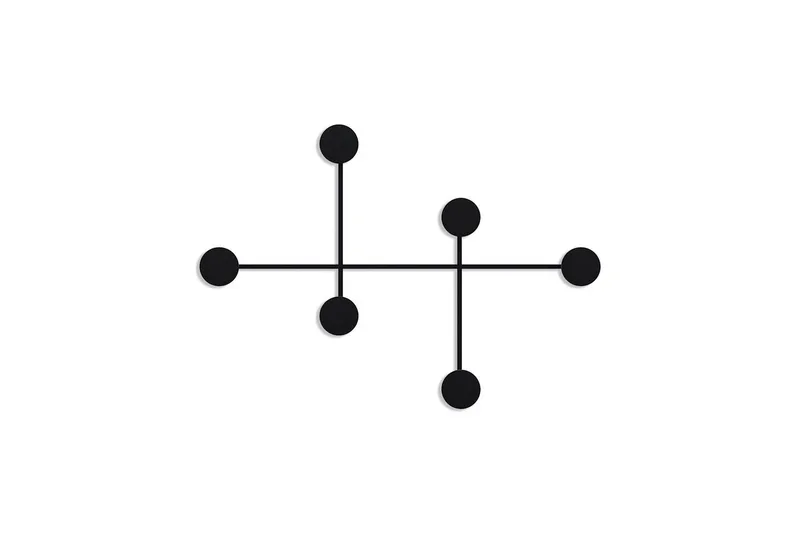 Metall Vegghook Inermis Svart, Svart