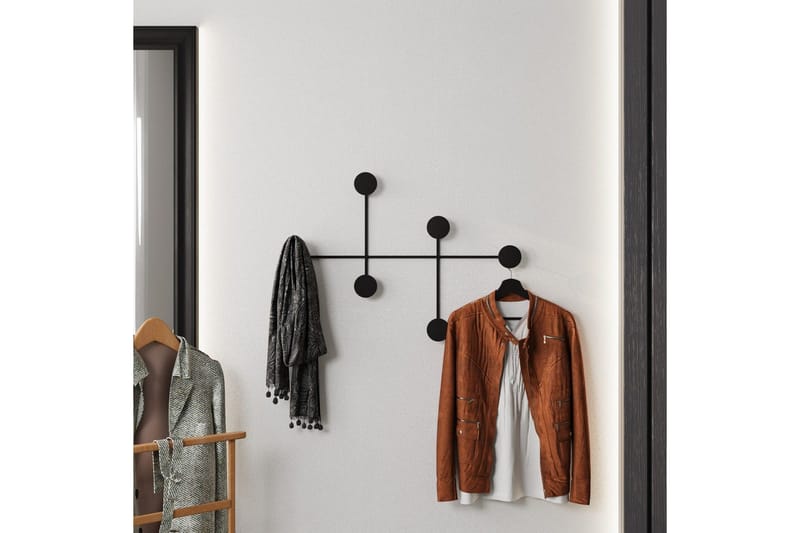 Metall Vegghook Inermis Svart - Svart - Oppbevaring - Kles oppbevaring - Kleshengere & knaggrekker - Knagger