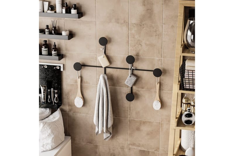 Metall Vegghook Inermis Svart - Svart - Oppbevaring - Kles oppbevaring - Kleshengere & knaggrekker - Knagger