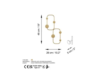 Metall Vegghook Marihøne Gull - Gull - Oppbevaring - Kles oppbevaring - Kleshengere & knaggrekker - Knagger