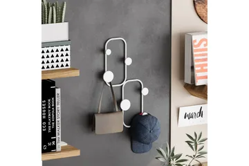 Metall Vegghook Marihøne Hvit - Hvit - Oppbevaring - Kles oppbevaring - Kleshengere & knaggrekker - Knagger