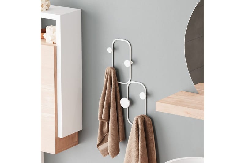 Metall Vegghook Marihøne Hvit - Hvit - Oppbevaring - Kles oppbevaring - Kleshengere & knaggrekker - Knagger