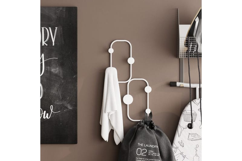 Metall Vegghook Marihøne Hvit - Hvit - Oppbevaring - Kles oppbevaring - Kleshengere & knaggrekker - Knagger