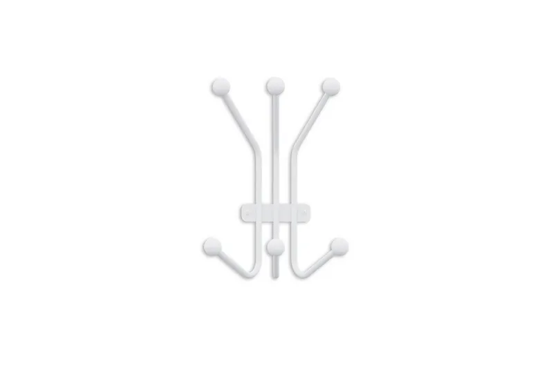 Metall Vegghook Maur Hvit, Hvit