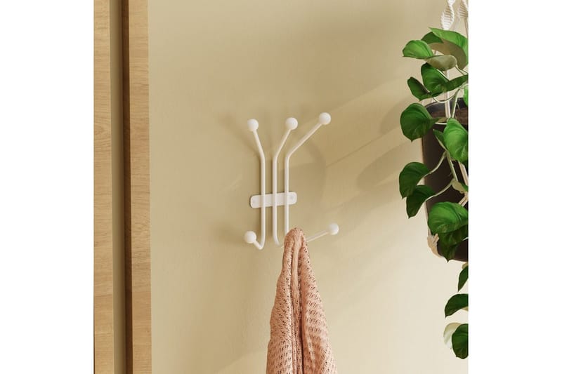 Metall Vegghook Maur Hvit - Hvit - Oppbevaring - Kles oppbevaring - Kleshengere & knaggrekker - Knagger