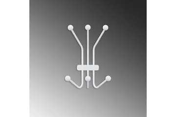 Metall Vegghook Maur Hvit - Hvit - Oppbevaring - Kles oppbevaring - Kleshengere & knaggrekker - Knagger