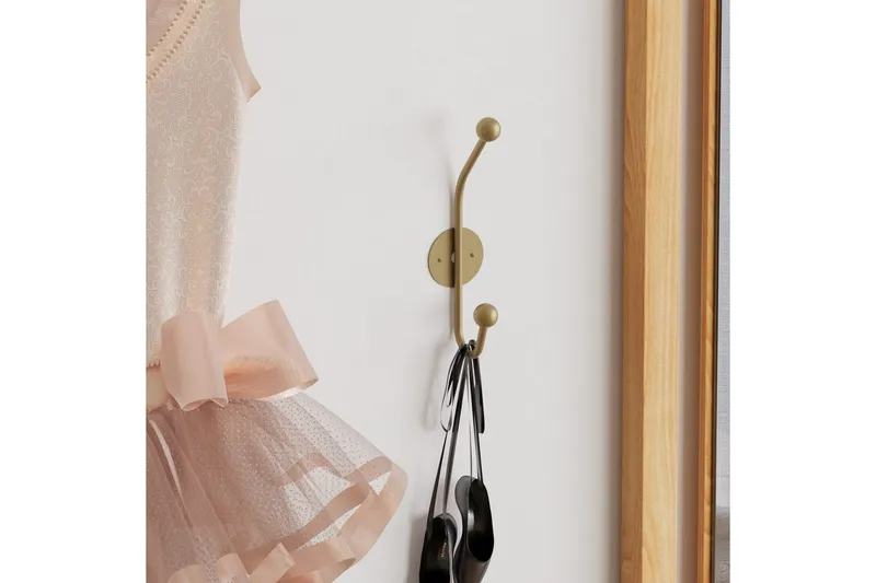 Metall Vegghook Neshorn Gull - Gull - Oppbevaring - Kles oppbevaring - Kleshengere & knaggrekker - Knagger