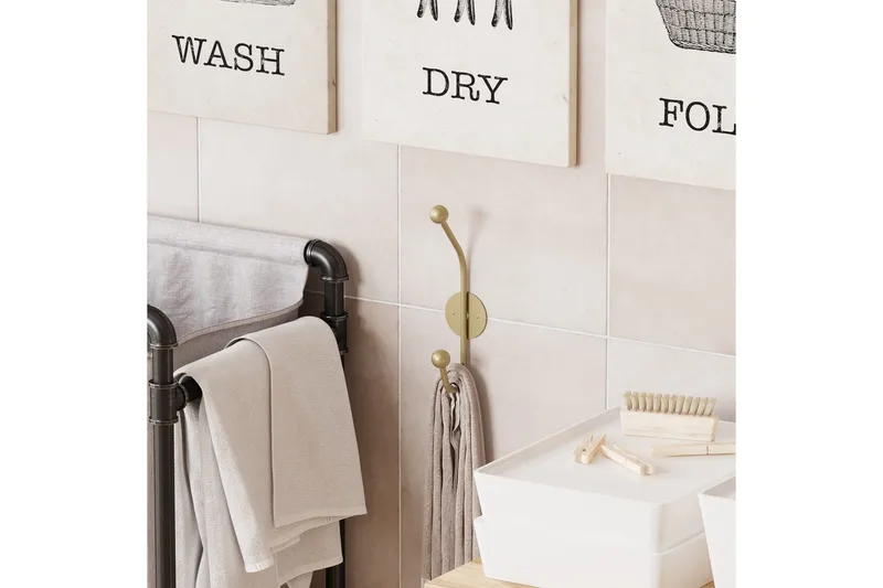 Metall Vegghook Neshorn Gull - Gull - Oppbevaring - Kles oppbevaring - Kleshengere & knaggrekker - Knagger