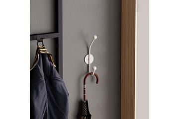 Metall Vegghook Neshorn Hvit - Hvit - Oppbevaring - Kles oppbevaring - Kleshengere & knaggrekker - Knagger