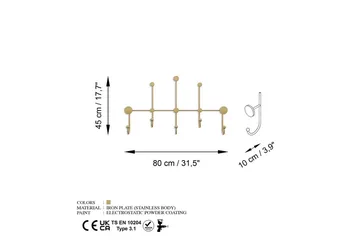Metall Vegghook Ranjita Gull - Gull - Oppbevaring - Kles oppbevaring - Kleshengere & knaggrekker - Knagger