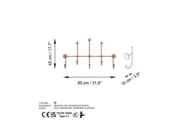 Metall Vegghook Ranjita Kobber - Kobber - Oppbevaring - Kles oppbevaring - Kleshengere & knaggrekker - Knagger