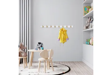 Trekrokke av tre Ranvir Hvit / Gull - 100 x 7 x 8 - Oppbevaring - Kles oppbevaring - Kleshengere & knaggrekker - Knagger