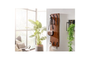 Vegghylle Wohnling Massivt treverk trekanter veggmontert knaggrekke 35X100 cm industriell - Oppbevaring - Kles oppbevaring - Kleshengere & knaggrekker - Klestativ