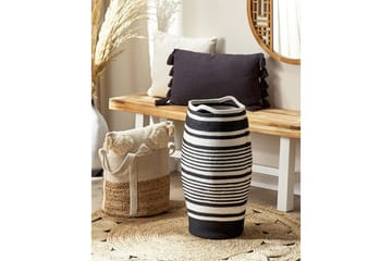 Kurv Arrah Hvit, Svart - Hvit, Svart - Oppbevaring - Kles oppbevaring - Skittentøyskurv