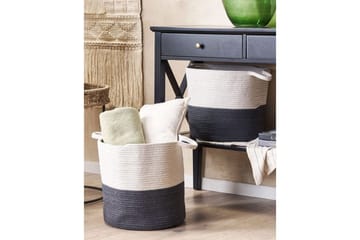 Kurv Pazha sett á 2. Hvit, Svart - Hvit, Svart - Oppbevaring - Kles oppbevaring - Skittentøyskurv