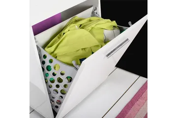 Byrå Vit högglans - Oppbevaring - Kles oppbevaring - Skittentøyskurv