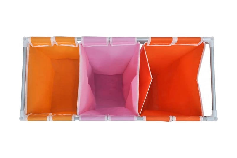 Skittentøyskurv 3-delt med vaskekurv - Flerfarget - Skittentøyskurv