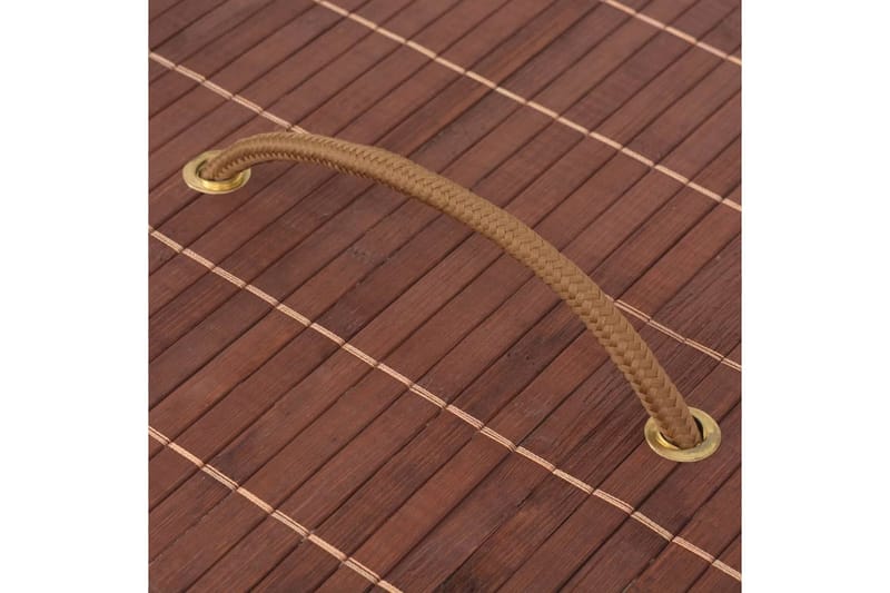 Skittentøyskurv bambus oval brun - Brun - Skittentøyskurv