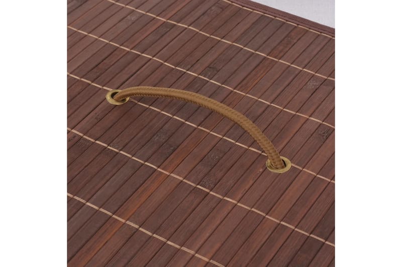 Skittentøyskurv bambus rektangulr brun - Brun - Skittentøyskurv