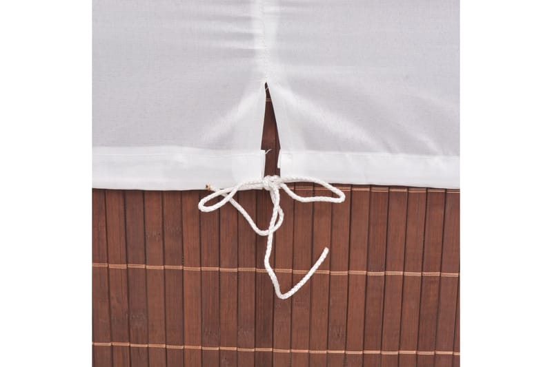 Skittentøyskurv bambus rektangulr brun - Brun - Skittentøyskurv