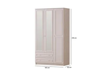 Kovric Garderobesskåp 105x210 cm - Matt Hvit - Oppbevaring - Garderober & garderobesystem